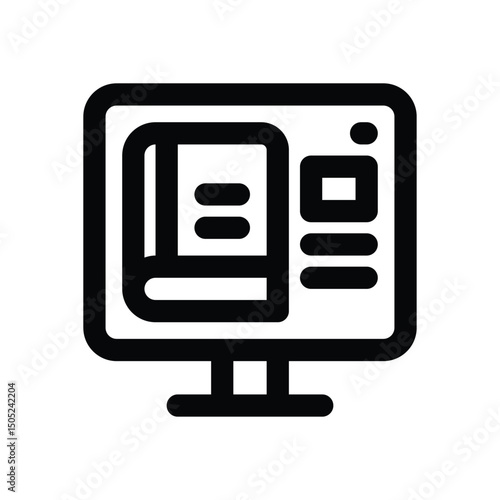 online course line icon. Clean and minimalist vector icon for websites, mobile apps, presentations, and logos. Fully scalable and customizable for any project.