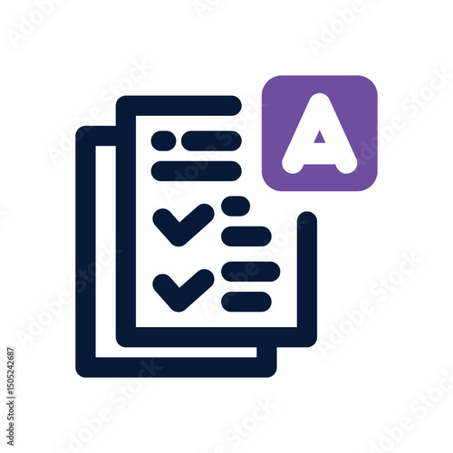 exam duotone icon. Sleek and modern vector icon for websites, mobile apps, marketing materials, and corporate design. Fully scalable and ready to use.