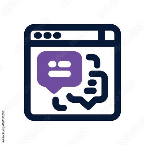 online discussion duotone icon. Sleek and modern vector icon for websites, mobile apps, marketing materials, and corporate design. Fully scalable and ready to use.