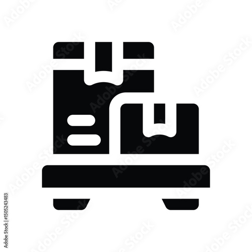 storage glyph icon. Strong and solid vector icon for websites, mobile interfaces, presentations, and visual branding. High quality and easy to edit.