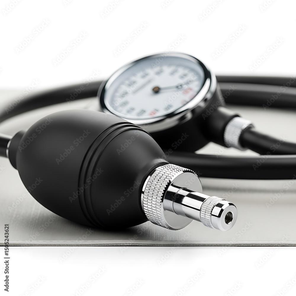 Close Up of Sphygmomanometer Used for Blood Pressure Measurement Close Up of Sphygmomanometer Used for Blood Pressure Measurement