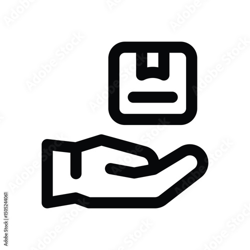 logistic line icon. Clean and minimalist vector icon for websites, mobile apps, presentations, and logos. Fully scalable and customizable for any project.