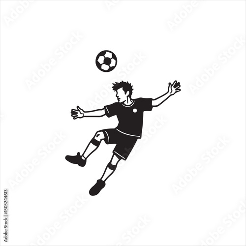 Soccer Player Performing Bicycle Kick Illustration,
Football Player Doing Overhead Kick Vector,
Striker Kicking Soccer Ball in Mid Air Drawing,
Bicycle Kick Football Action Pose Sketch,