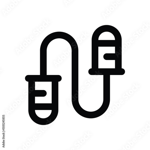 skipping rope line icon. Clean and minimalist vector icon for websites, mobile apps, presentations, and logos. Fully scalable and customizable for any project.
