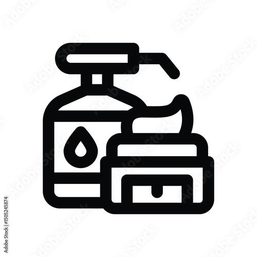 skincare line icon. Clean and minimalist vector icon for websites, mobile apps, presentations, and logos. Fully scalable and customizable for any project.