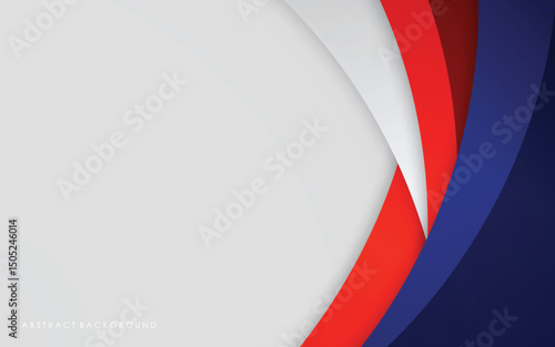 Modern abstract background blue, white and red with silver gradients colorful design