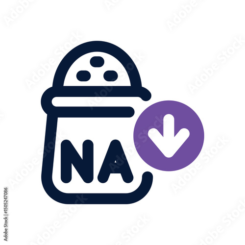 low sodium duotone icon. Sleek and modern vector icon for websites, mobile apps, marketing materials, and corporate design. Fully scalable and ready to use.