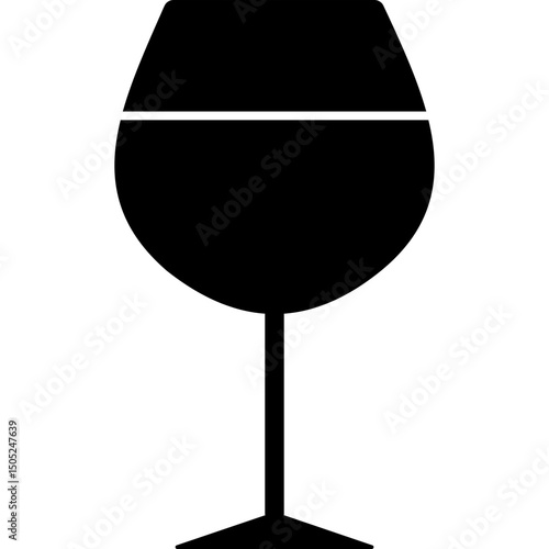 A Sleek Wine Glass Illustration