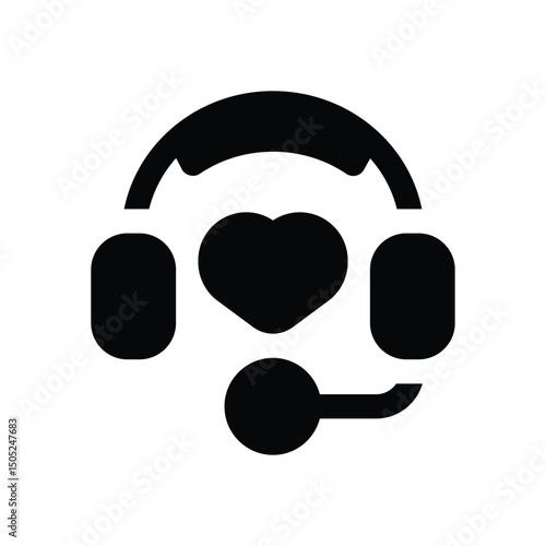 love song glyph icon. Strong and solid vector icon for websites, mobile interfaces, presentations, and visual branding. High quality and easy to edit.