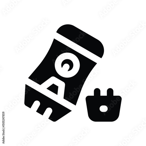 electric shaver glyph icon. Strong and solid vector icon for websites, mobile interfaces, presentations, and visual branding. High quality and easy to edit.