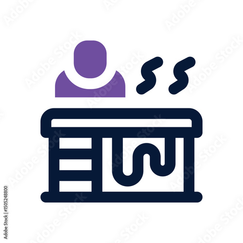 sauna duotone icon. Sleek and modern vector icon for websites, mobile apps, marketing materials, and corporate design. Fully scalable and ready to use.