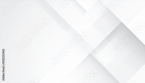Minimalistic abstract geometric background with overlapping white translucent rectangles and clean lines.