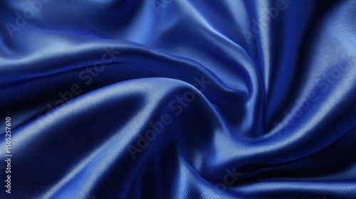 Wallpaper Mural Royal Blue Satin Drapery: Luxurious Texture and Deep Hues Torontodigital.ca