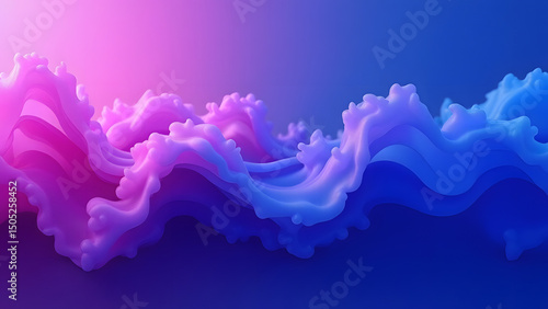 abstract blue background with waves , Purple_and_Blue_Colors_Abstract_Background