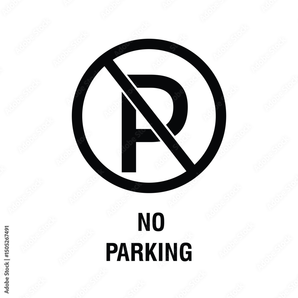 No parking sign . traffic parking ban sign vector illustration. No parking sign . traffic parking ban sign vector illustration.