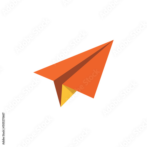 Wallpaper Mural Origami Paper Airplane Icon Vibrant Orange Design for Adventure and Creativity Torontodigital.ca