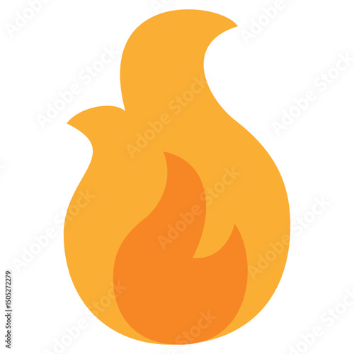 Fire Icon, Flat Design Style Icon Icon Symbol