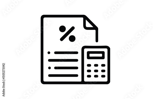 Bill, invoice icon. Tax thin line icon, business and finance, taxes sign, vector graphics. Audit document icon flat style for mobile and web design