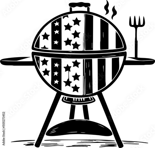 Barbecue gathering celebration backyard festive atmosphere close-up view americana