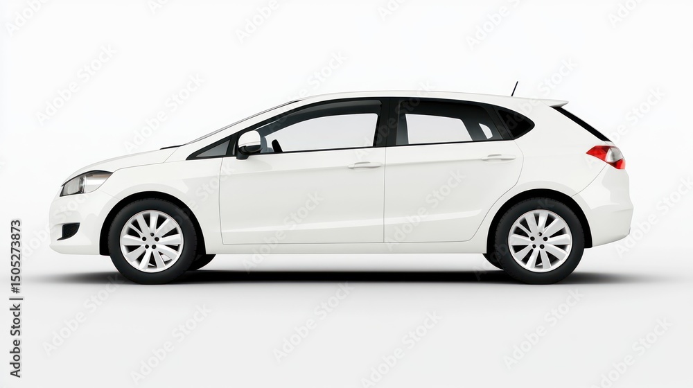 Obraz premium White car side view (1)