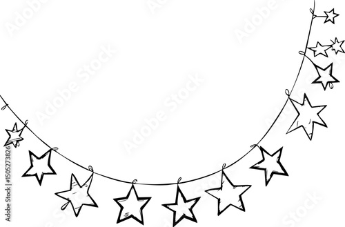 Festive star decorations home graphic art cozy interior close-up holiday spirit