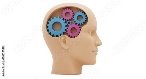 Isolated Head with gears