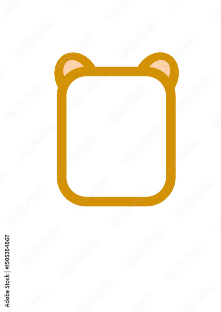 Obraz premium Children's frame for text and photos with animal ears