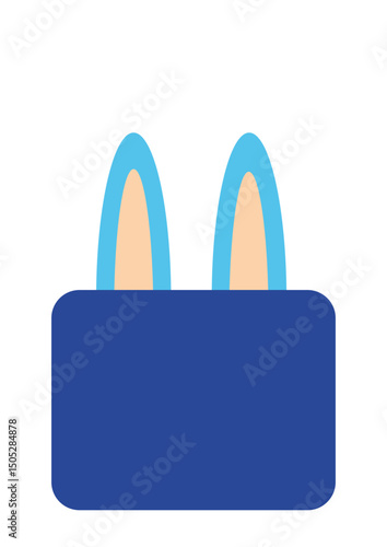 Children's frame for text and photos with animal ears