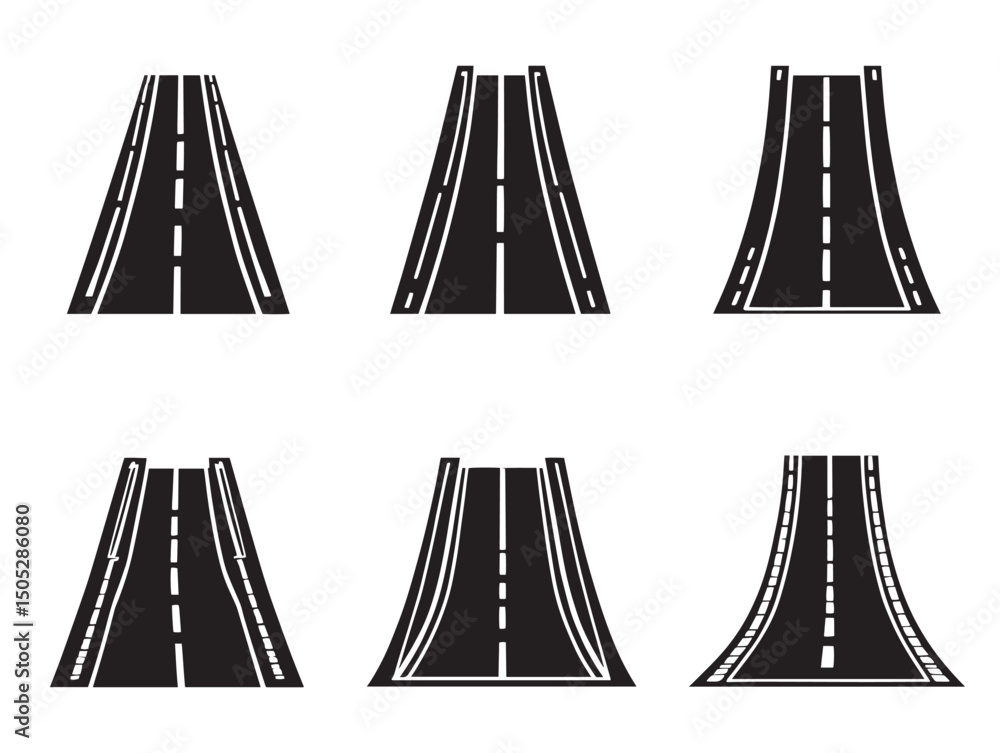 Elegant runway line art illustration for creative use Elegant runway line art illustration for creative use