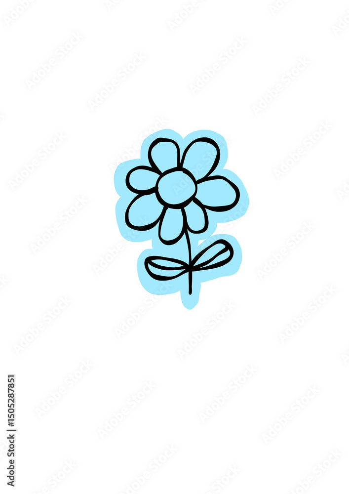 Simple flower sticker Simple flower sticker