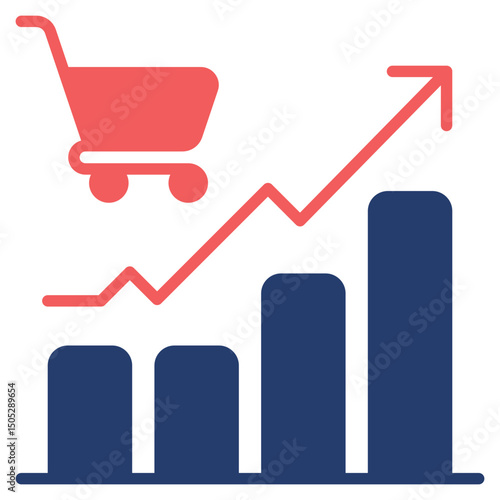 Shopping Trend glyph color icon