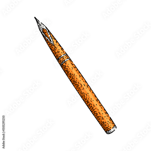 ink fountain pen sketch hand drawn vector