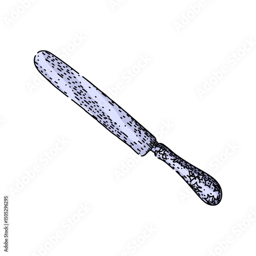 gift knife engraved silver sketch hand drawn vector
