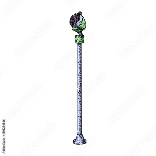 sound microphone sketch hand drawn vector