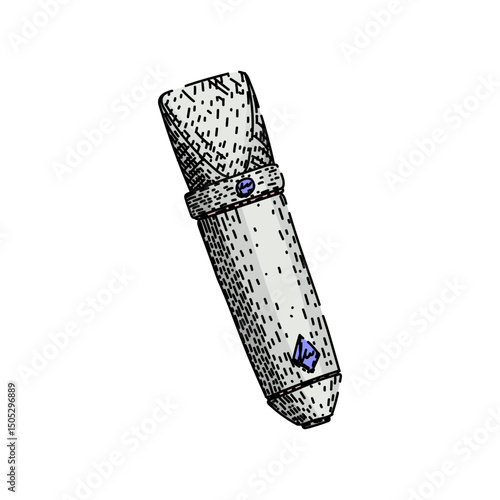 recording microphone sketch hand drawn vector