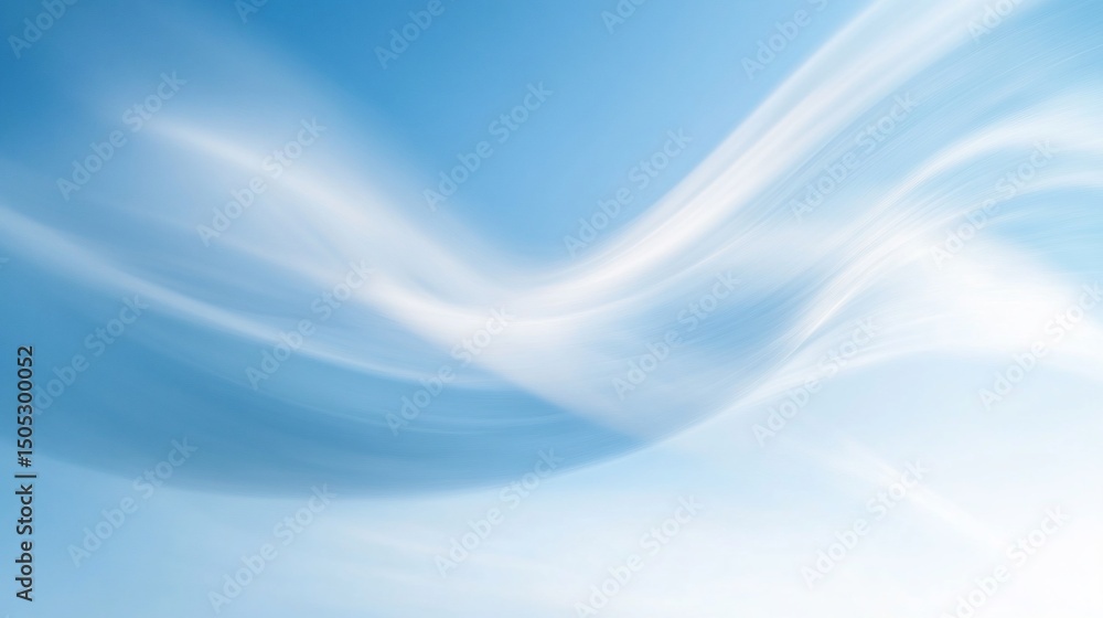 Abstract soft blue cloud with white swirl, creating a dynamic flow of movement and ethereal depth Abstract soft blue cloud with white swirl, creating a dynamic flow of movement and ethereal depth
