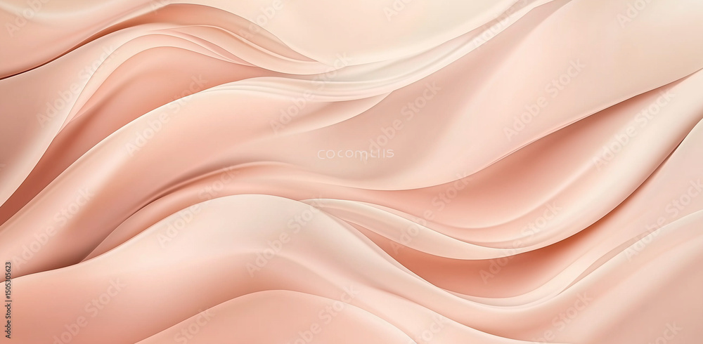 Fototapeta premium Elegant Peach Fuzz Abstract Background with Flowing Lines and Curves, Featuring Soft Gradient Patterns and Smooth Design Elements for Modern Digital Art and Creative Projects