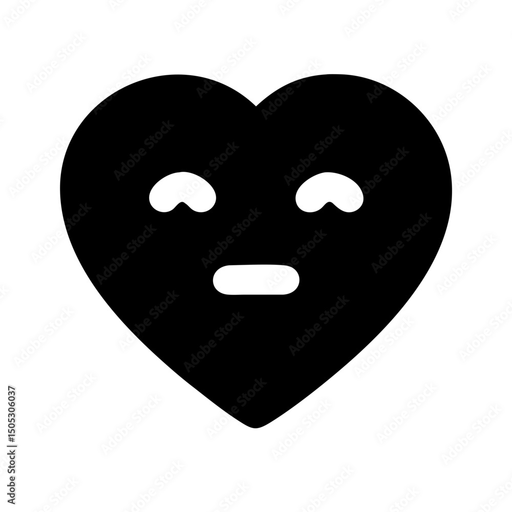 Adorable Heart Eyes Emoji Vector Pictogram Adorable Heart Eyes Emoji Vector Pictogram