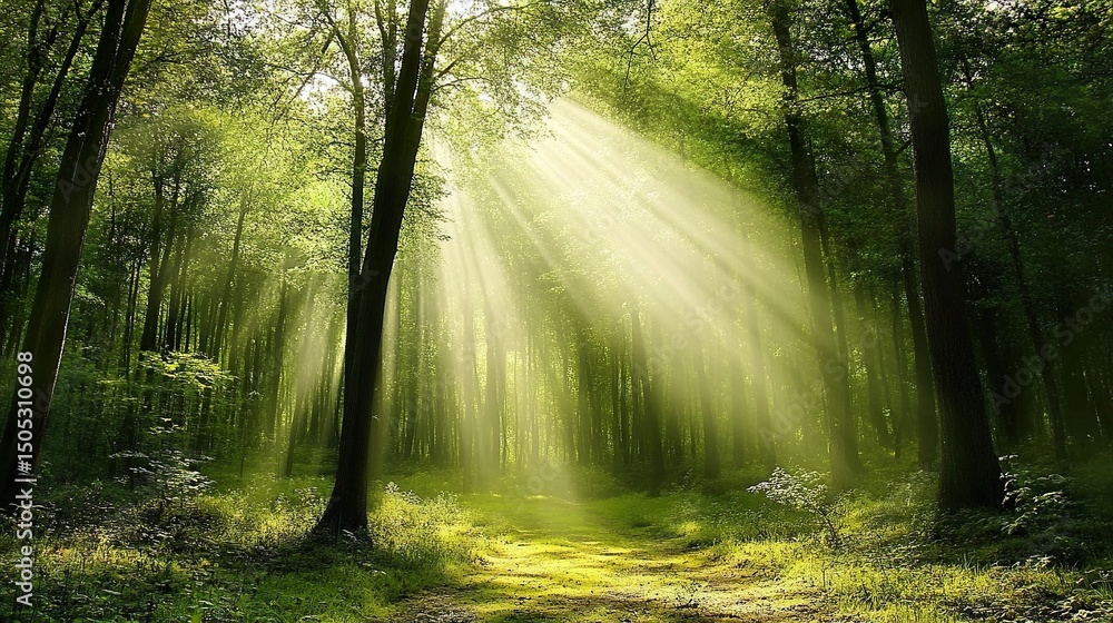 Obraz premium sunlight in the forest