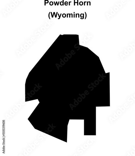 Powder Horn (Wyoming) blank outline map