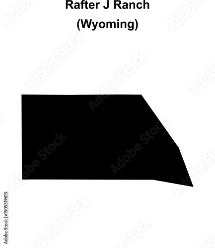 Rafter J Ranch (Wyoming) blank outline map