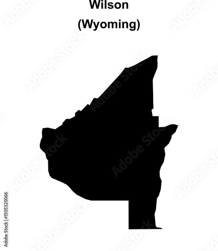 Wilson (Wyoming) blank outline map