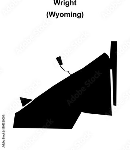 Wright (Wyoming) blank outline map