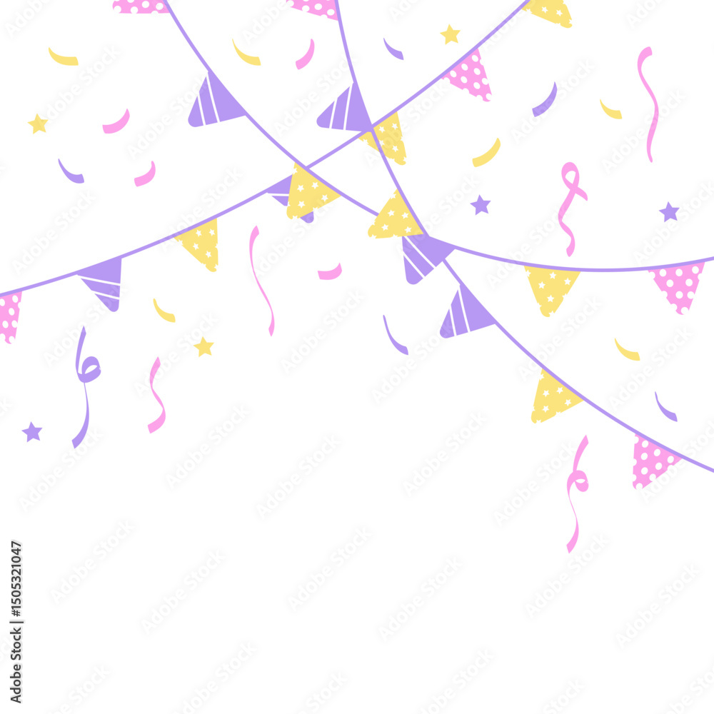 Fototapeta premium Birthday Bunting Flag Decoration