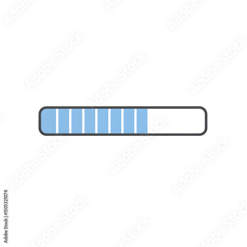 Progress bar, light-blue filled
