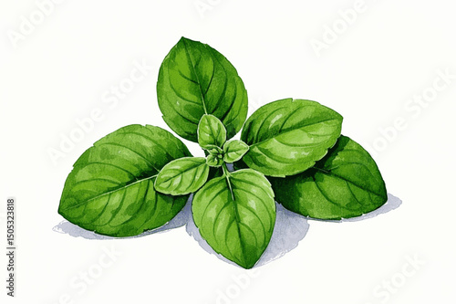 Fragrant Herb Flow herb oregano isolated watercolor vector illustration svg