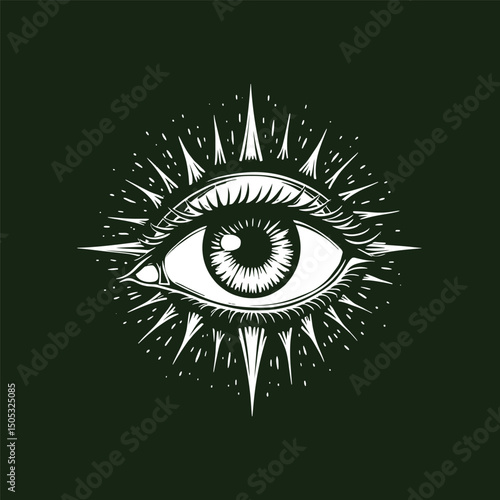 All Seeing Eye Emits Radiant Energy