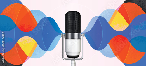 Realistic Podcast Composition with Old Microphone