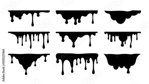 Dripping liquids fun graphic collection