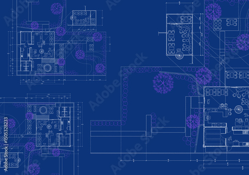 Floor plan designed building on the drawing.